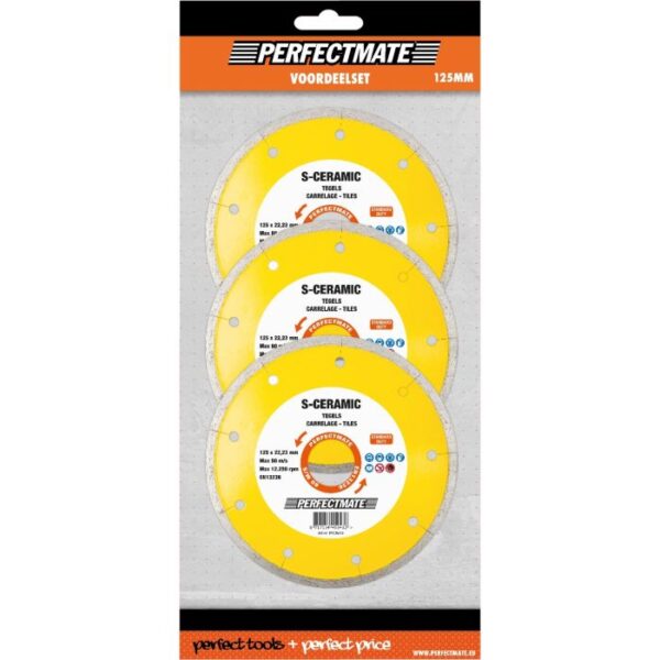 Perfectmate S-Ceramic 3-in-1 voordeelset 125mm, asgat 22.23mm