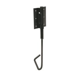 GB staartgrendel 600mm met plaat en beugel epoxy zwart etiket