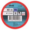 QlinQ multikoord polyamide 1.3mm gedraaid rood/wit; rol 40 meter
