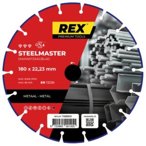 REX Steelmaster diamantzaagblad 180mm asgat 22.23mm voor metaal