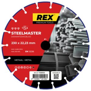 REX Steelmaster diamantzaagblad 230mm asgat 22.23mm voor metaal