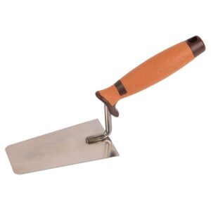 Super Prof Eco tegel/stuk recht afgeronde hoeken 140mm rvs SG hoge ang