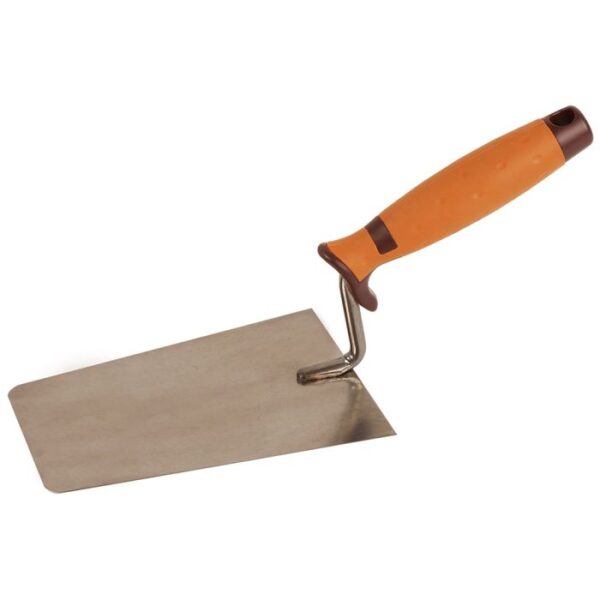 Super Prof Eco stukadoorstroffel recht afgerond 140mm rvs SG