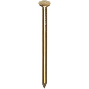 HJZ nagel 1.2x20 bombé kop messing; 1 kg per verp