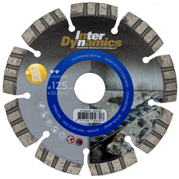 productafbeelding_7687_12.jpg InterDynamics Beton Standard diamantzaagblad 125mm, 22.23mm