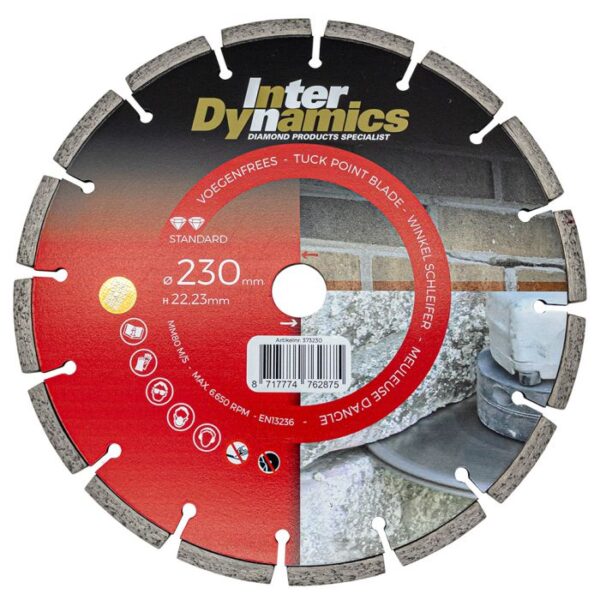 InterDynamics Standard voegenfrees 125x6,4x9,0x22,23 mm