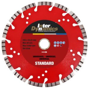 InterDynamics Universeel Standard diamantzaagblad 230mm, 22.23mm