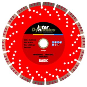 InterDynamics Universeel Basic diamantzaagblad 115mm, 22.23mm