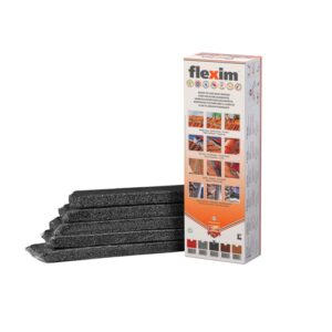 Flexim dakmortel 10 liter/4.5kg zwart; 5 strips per verp