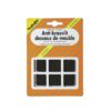 Verlofix zelfklevend vierkant anti-kras vilt bruin 25x25mm; 9 per verp