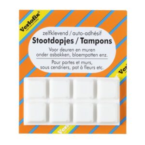 productafbeelding_8842_12.jpg Verlofix stootdop 18x18mm vierkant zelfklevend wit; 1 set met 8 stuks